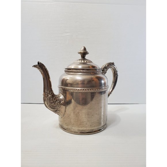 Antique Copper and Silverplate Teapot 1899 Patent - Picture 3 of 12